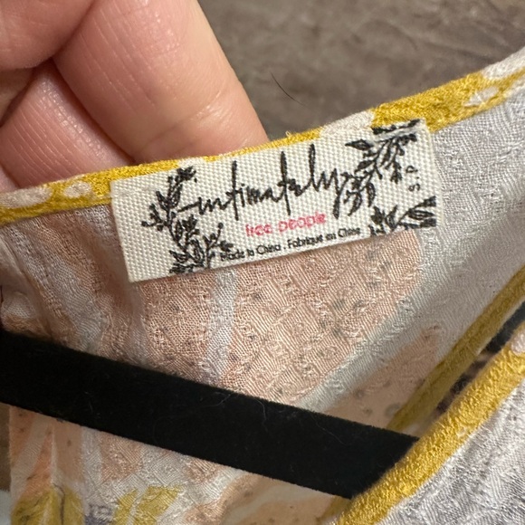 Free People Yellow and White Floral Backless Dress - Picture 3 of 3